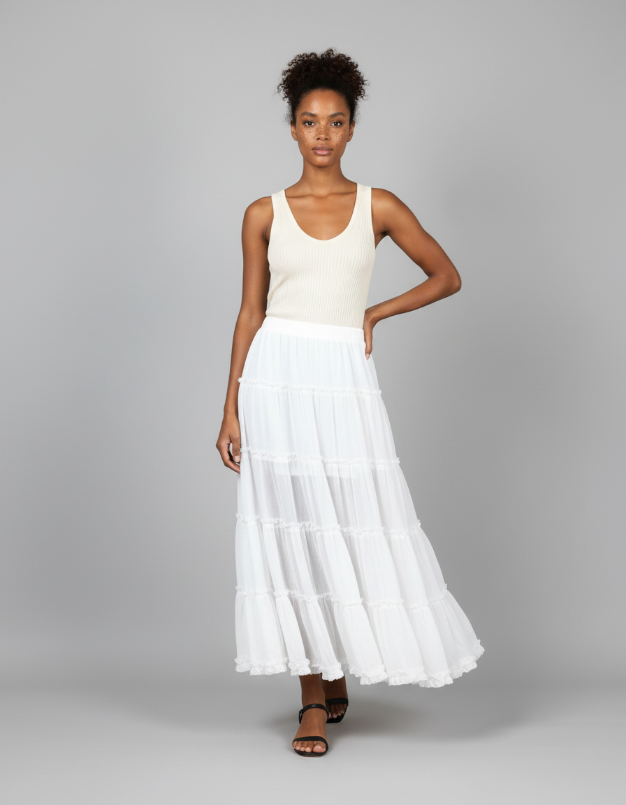 Jupes Longue Blanche