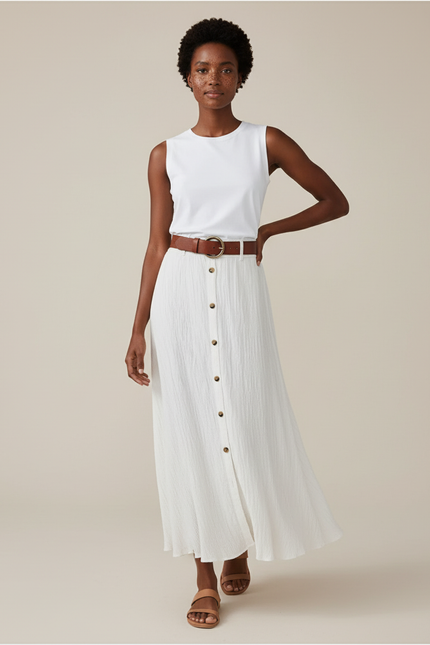 Jupe Longue Blanche Xxs