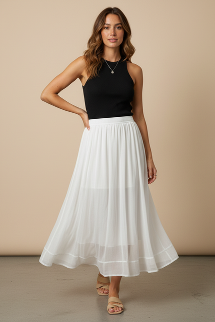 Jupe En Popeline Blanche