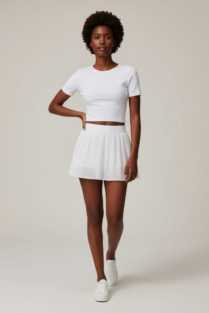 Jupe Short Blanche Courte