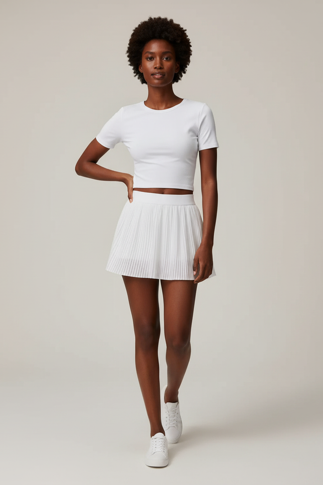 Jupe Short Blanche Courte