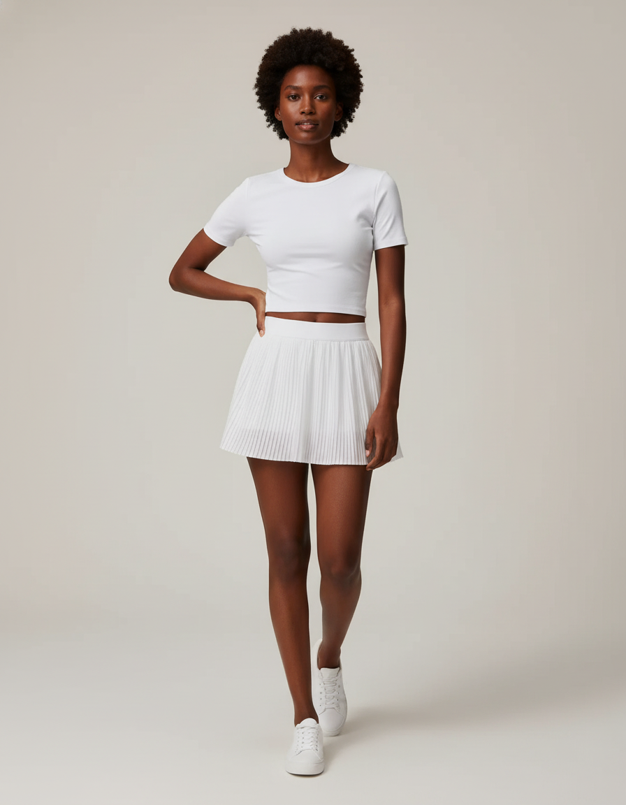 Jupe Short Blanche Courte