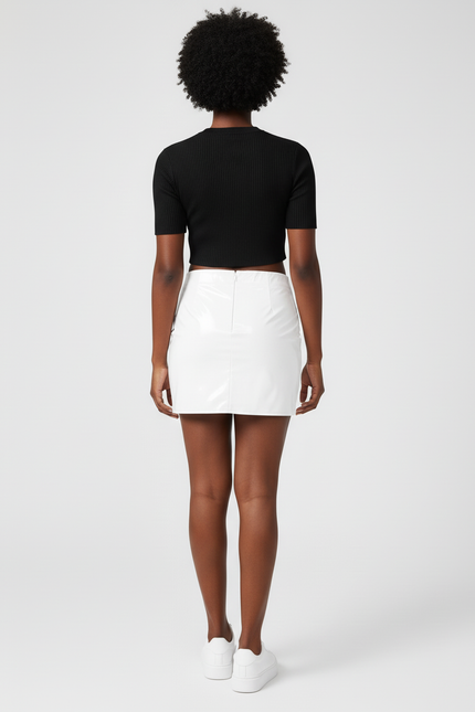Jupe Vinyle Blanche