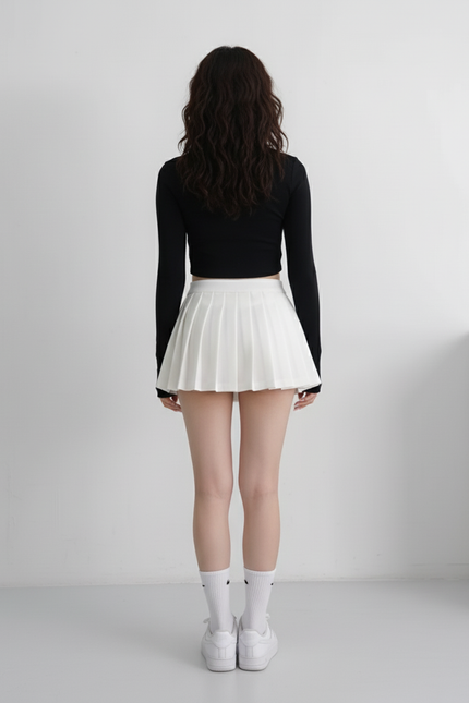 Jupe Tennis Blanche Plissée