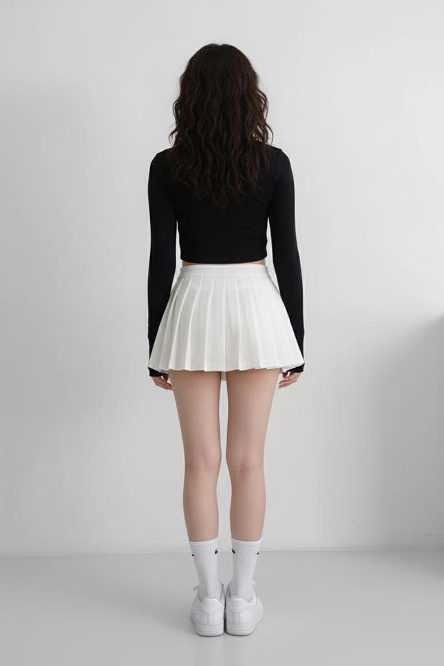 Jupe Tennis Blanche Plissée