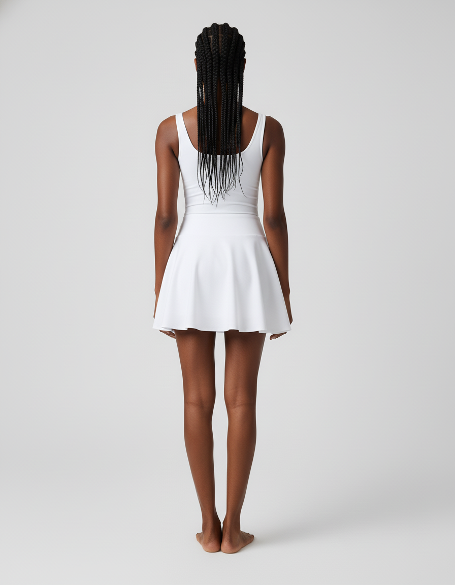 Jupe Blanche Évasée Fluide