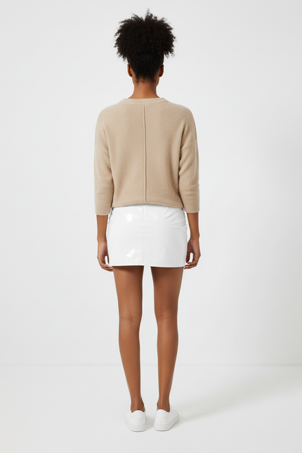 Jupe Droite Courte Blanche