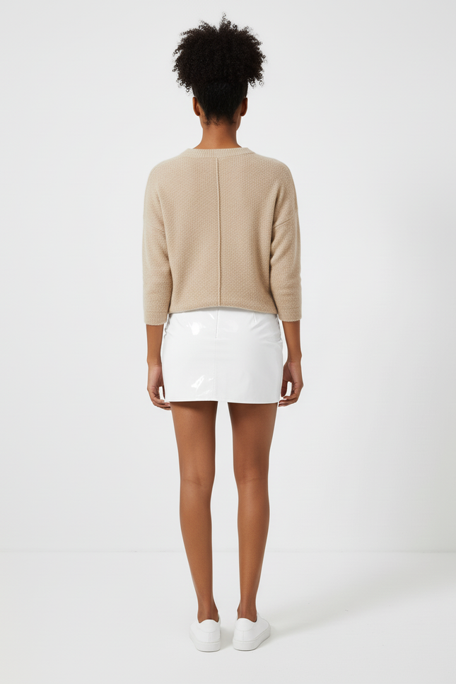 Jupe Droite Courte Blanche