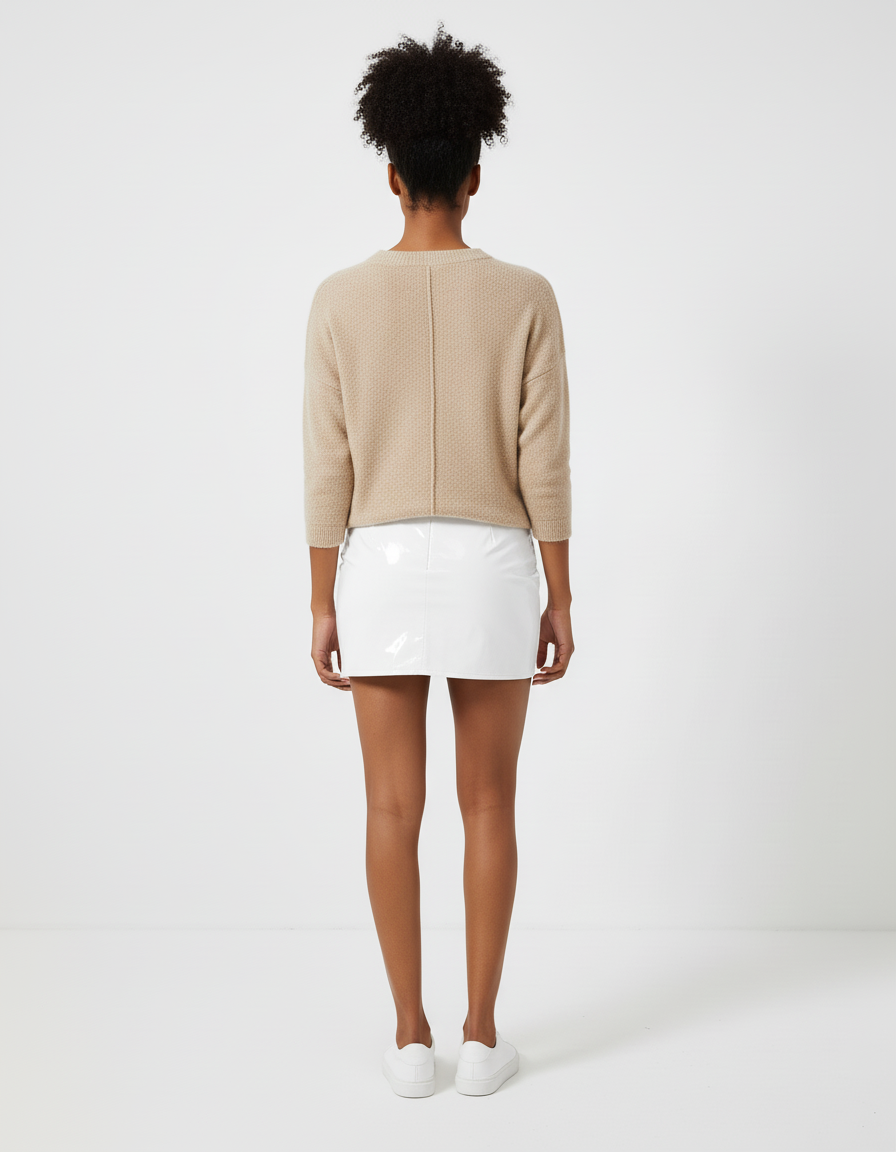 Jupe Droite Courte Blanche