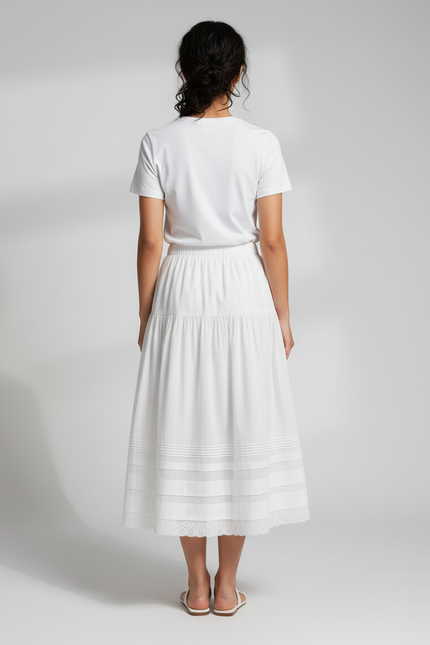 Jupe Blanche Taille Elastique