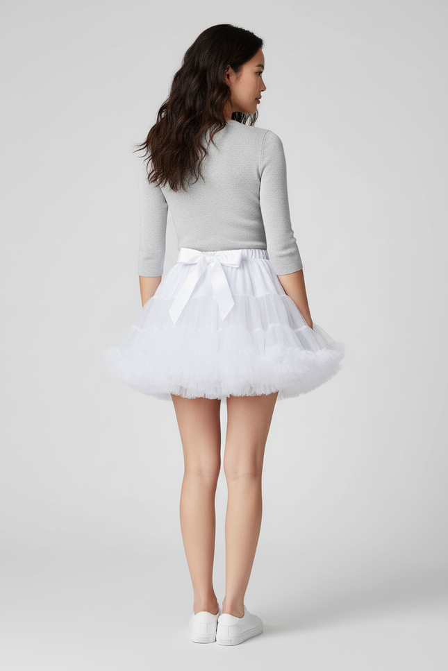 Jupe Blanche Tulle Volumineuse Tutu