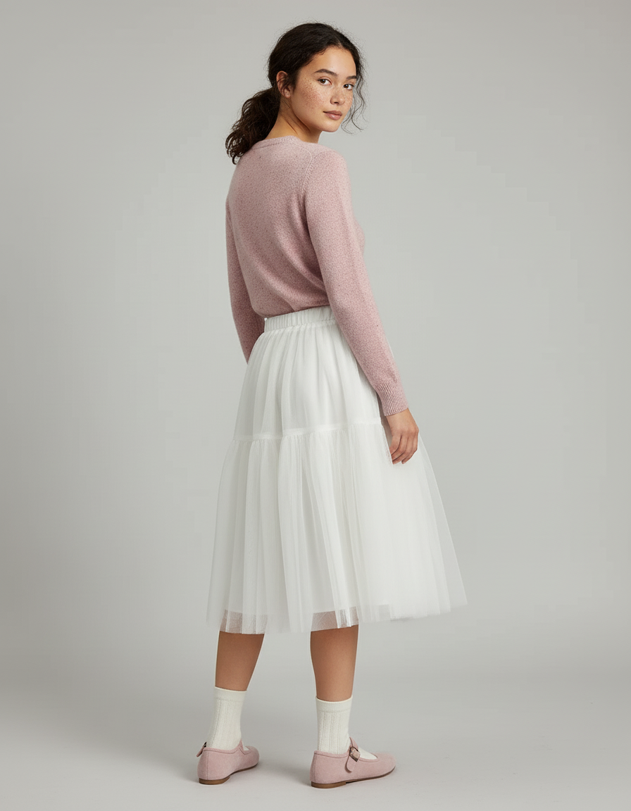 Jupe Ballon Longue Blanche