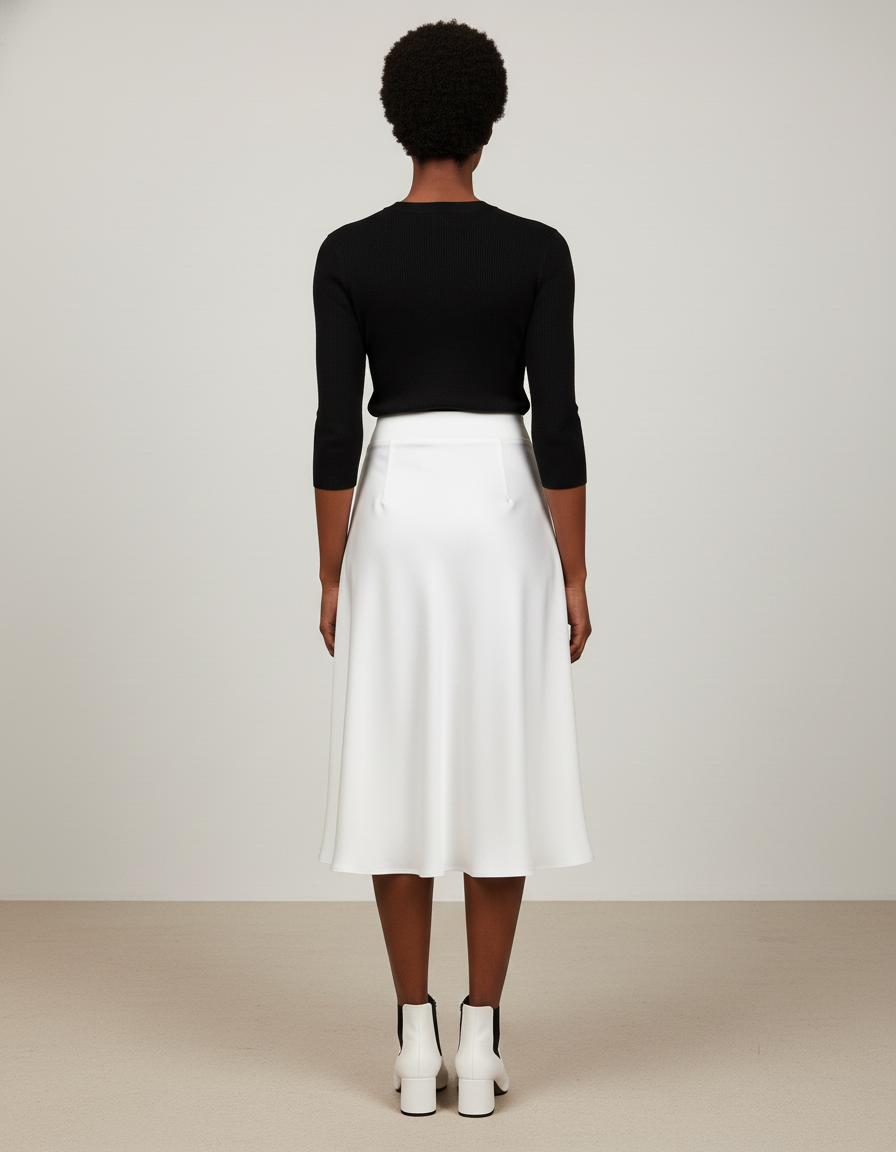 Jupe Patineuse Longue Blanche