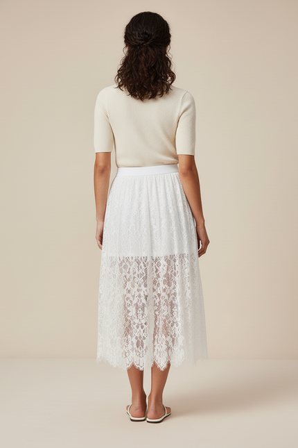 Jupe Longue Blanche Transparente