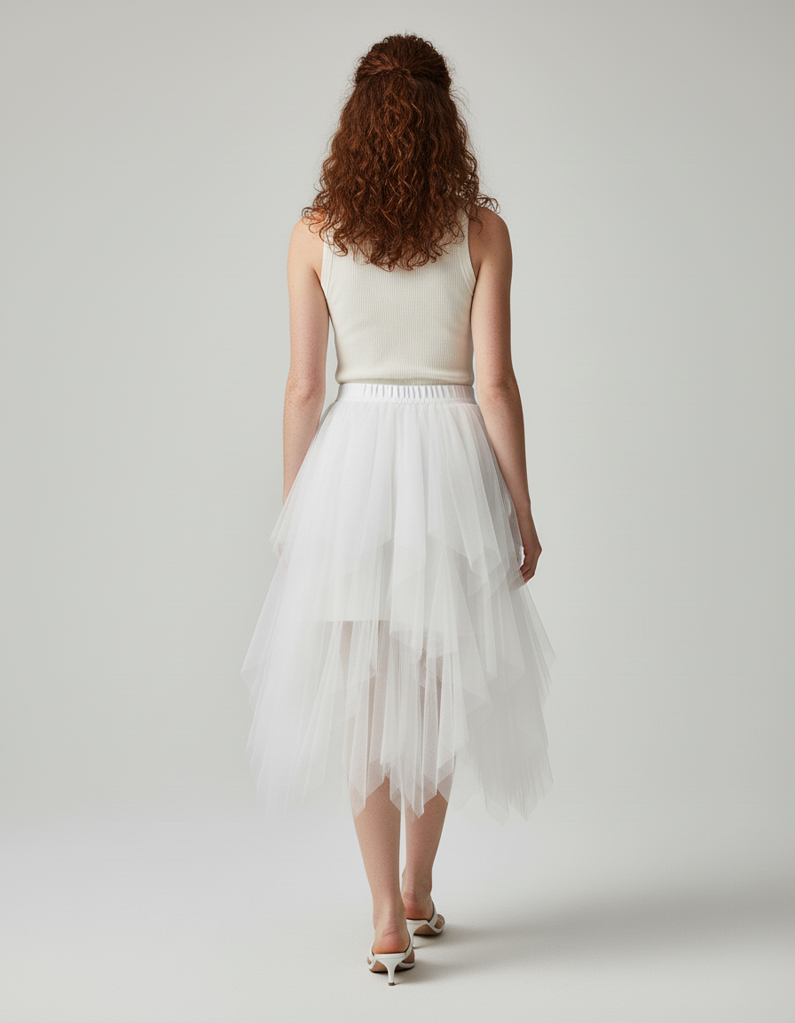 Jupe Asymétrique Blanche