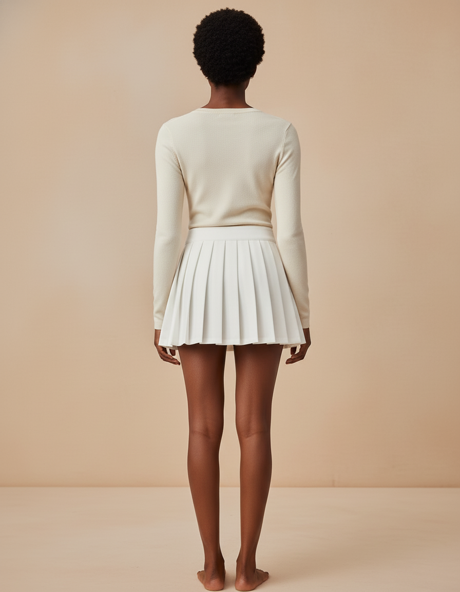 Jupe Blanche Plissée Mini