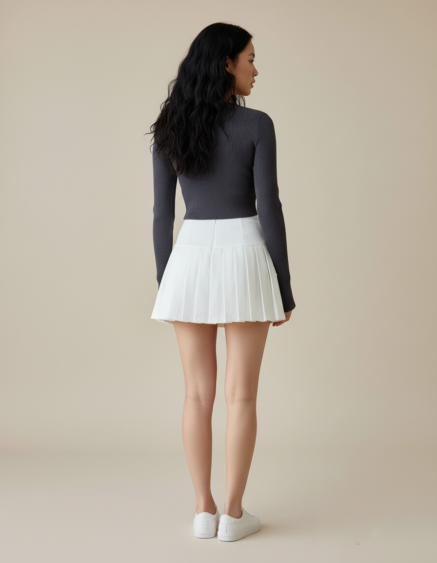 Jupe Blanche Taille Haute