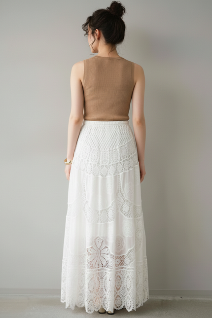 Jupe Longue Bohème Blanche