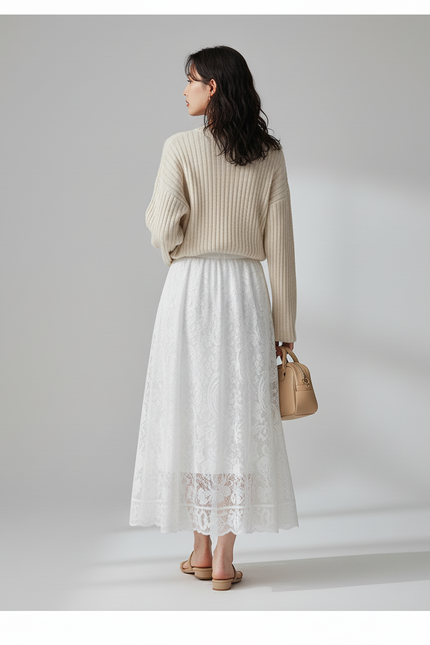 Jupe Longue Transparente Blanche