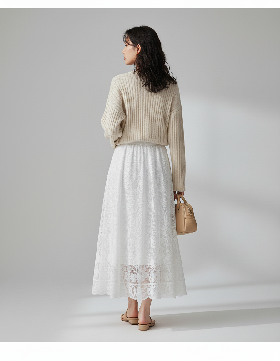 Jupe Longue Transparente Blanche