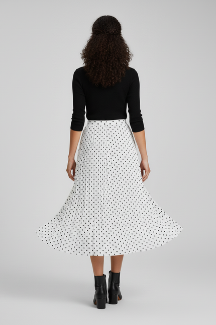 Jupe Blanche Pois Noirs