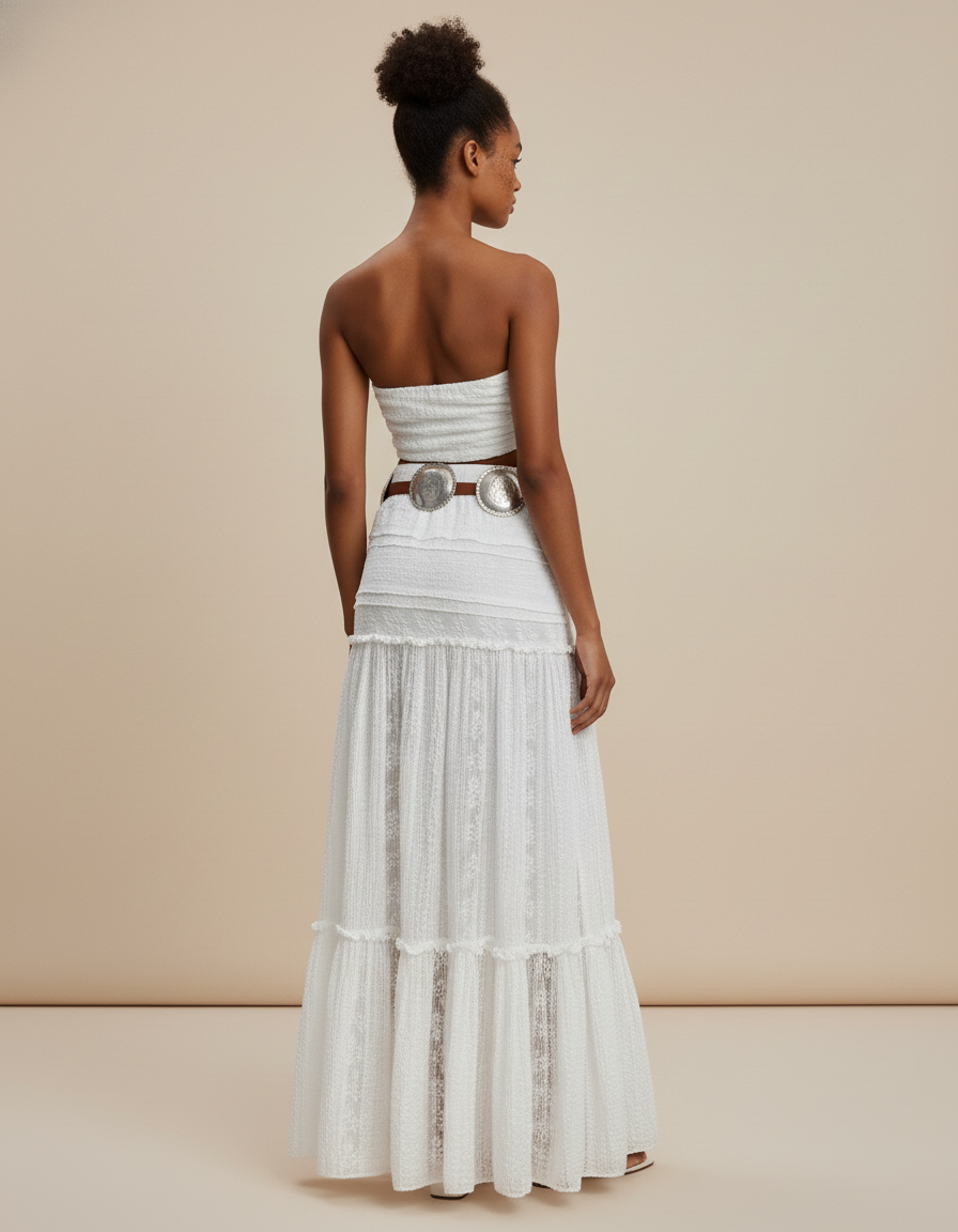 Jupe Blanche Longue Dentelle Bohème