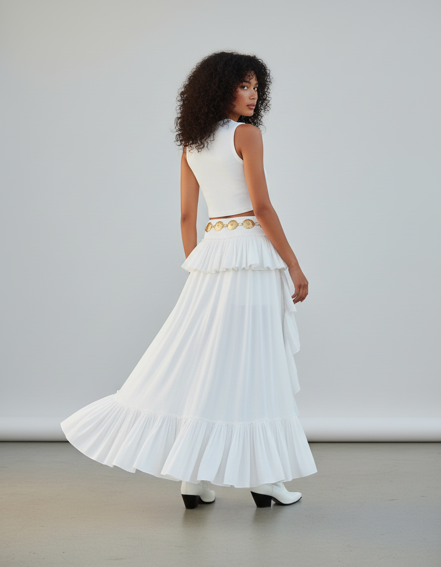 Jupe Flamenco Blanche