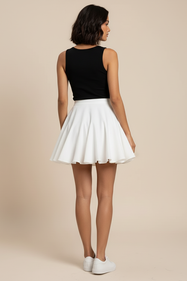 Jupe Blanche Évasée Mini Tennis
