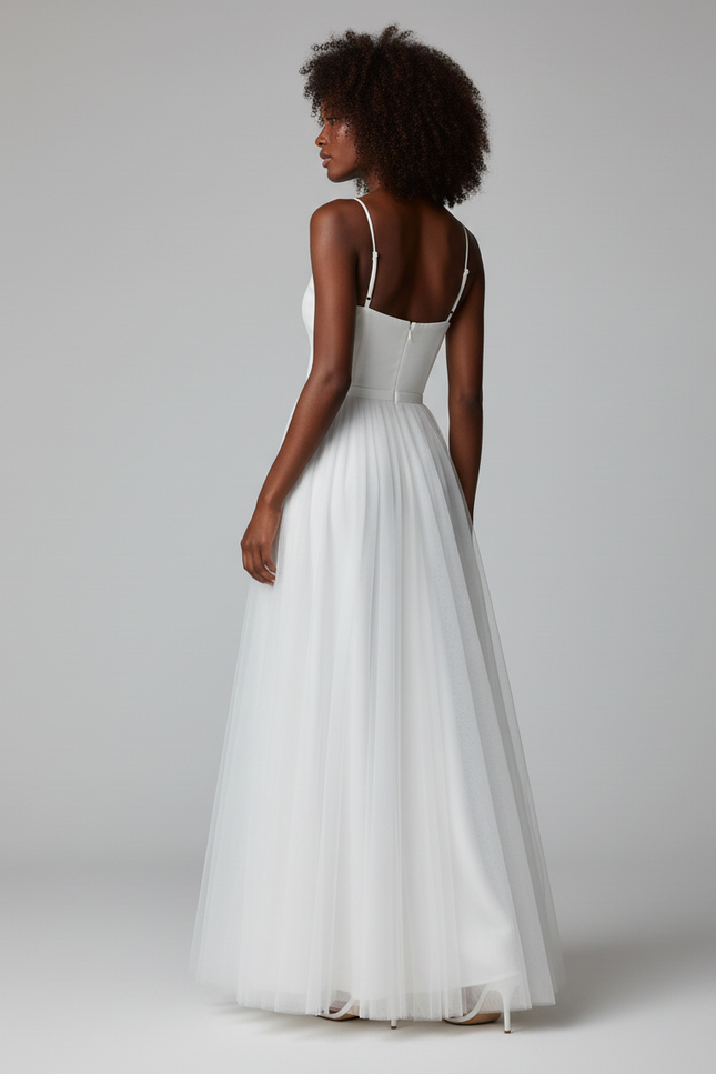 Jupe Longue Voile Blanche