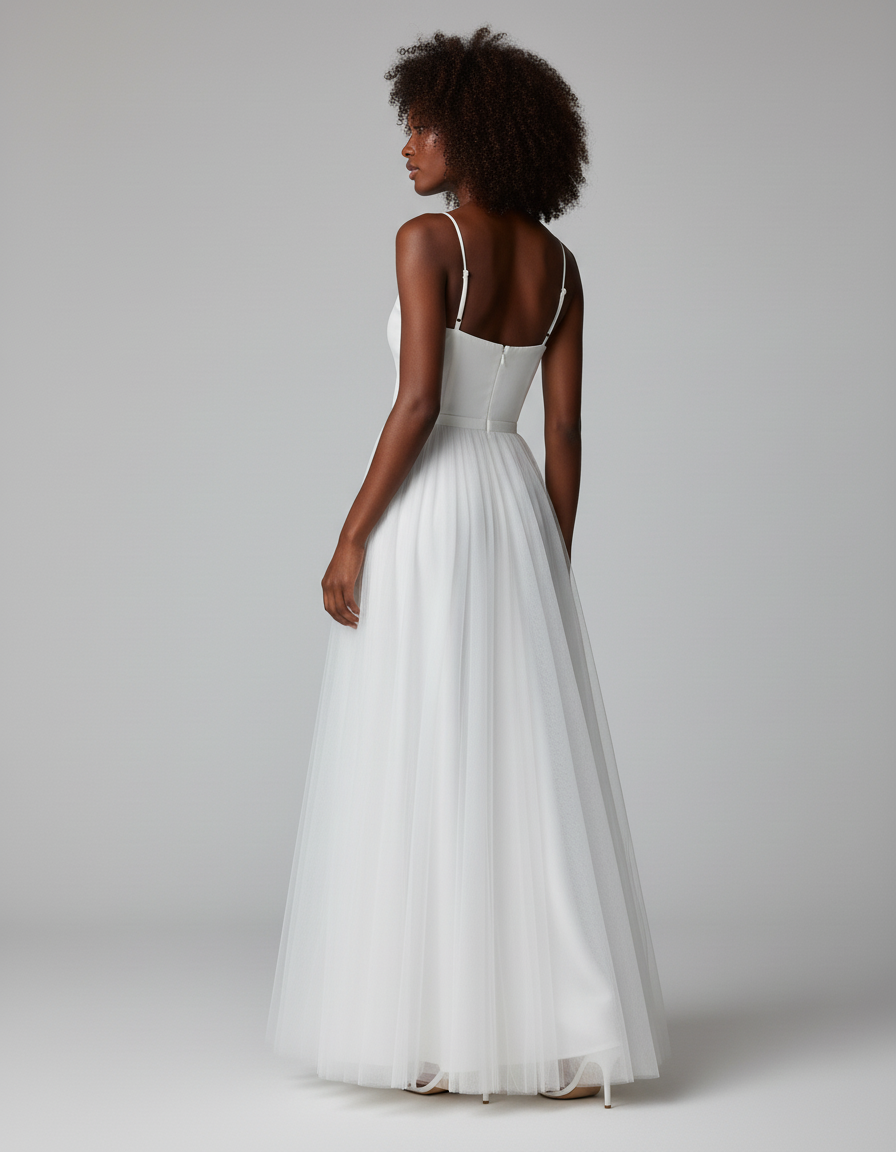 Jupe Longue Voile Blanche