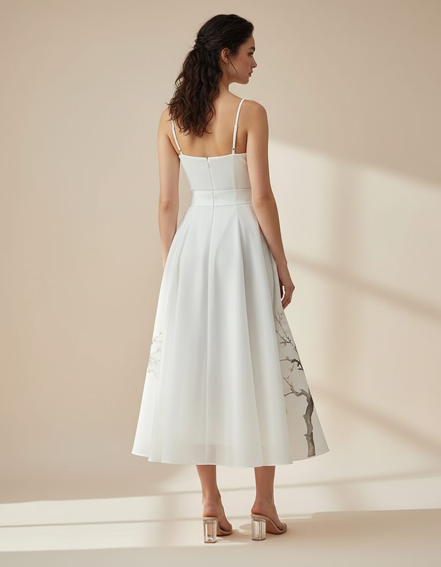 Jupe Blanche Fleurie