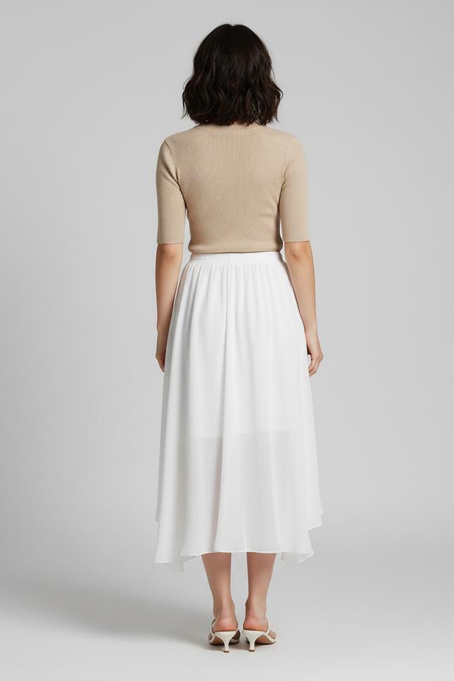 Jupe Longue Blanche Gaze De Coton