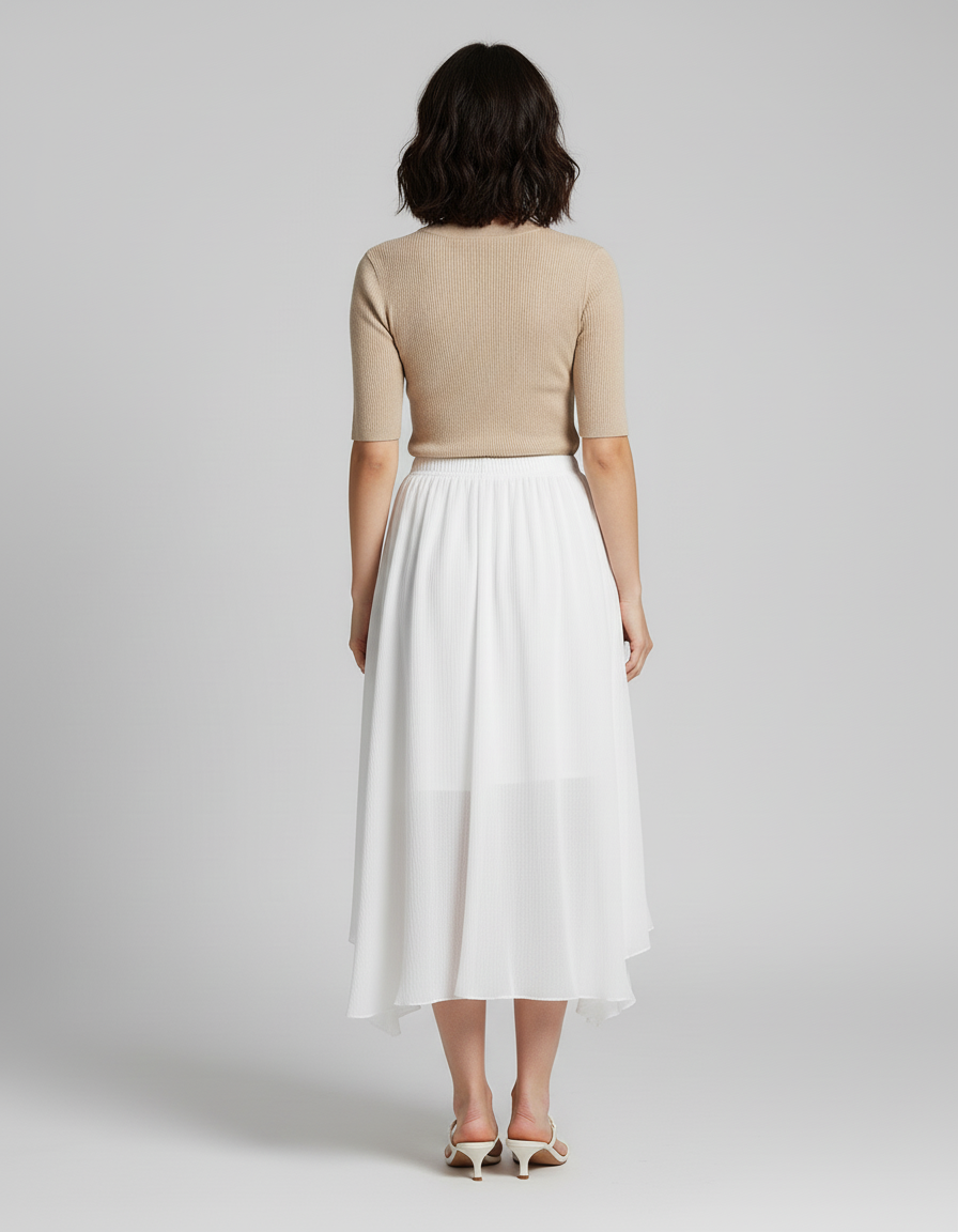 Jupe Longue Blanche Gaze De Coton