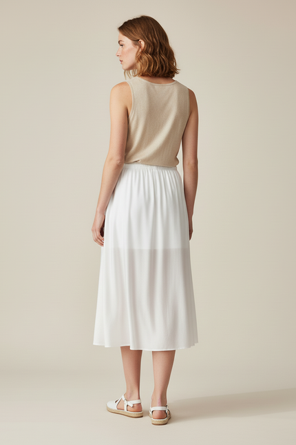 Jupe Longue Lin Blanche