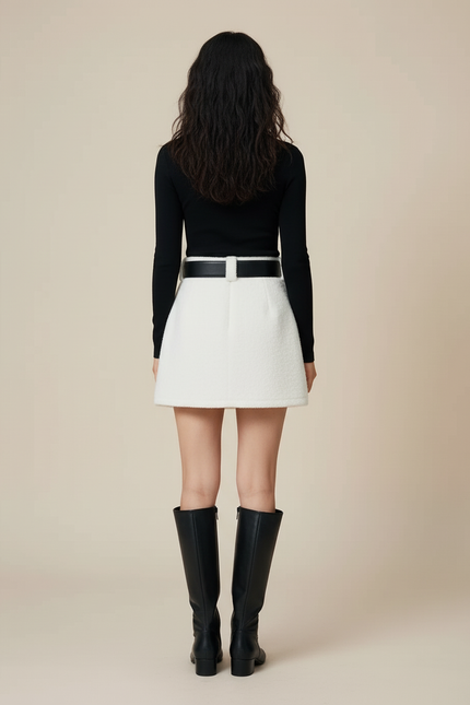 Jupe Fourrure Blanche