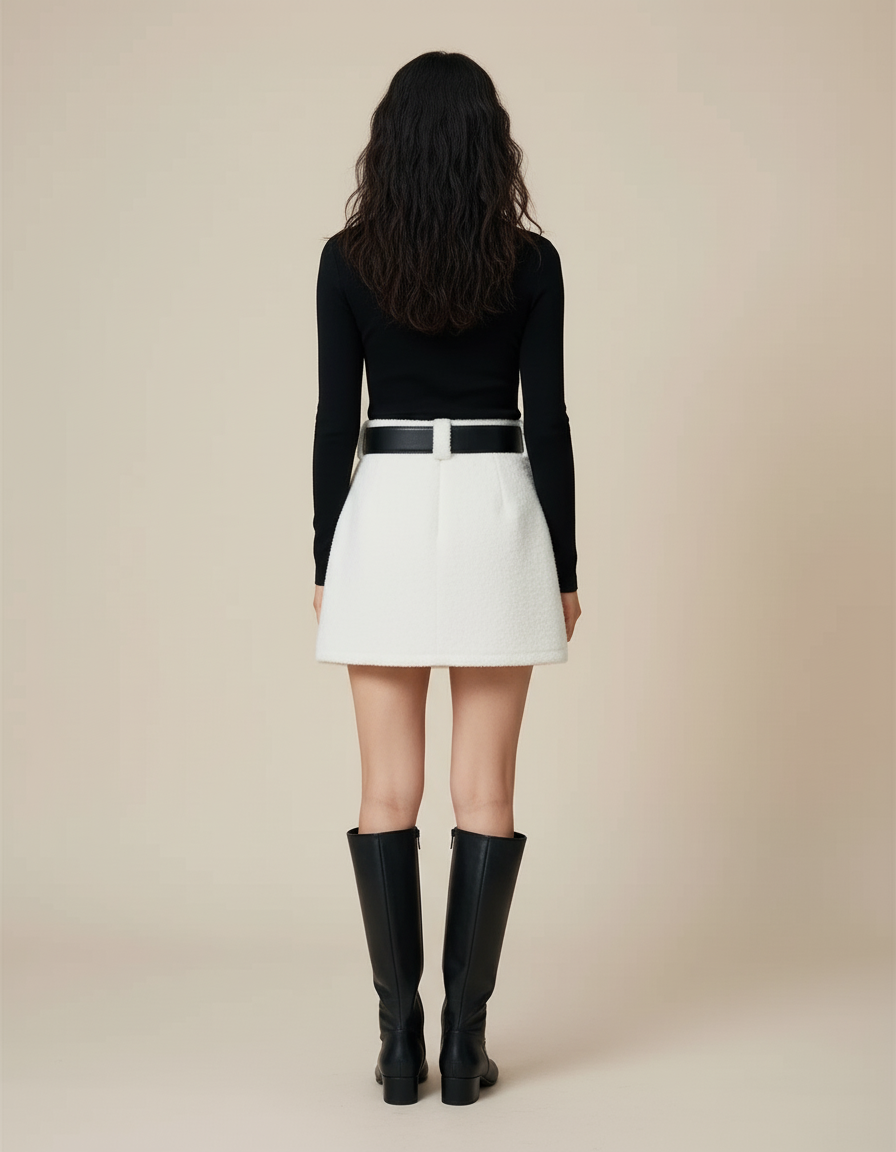 Jupe Fourrure Blanche