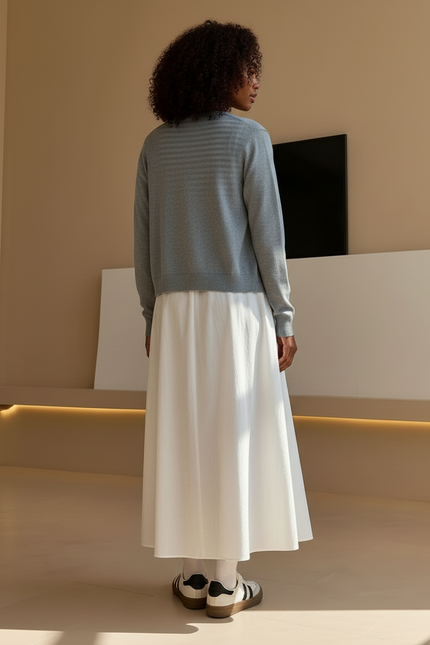 Jupe Longue Popeline Blanche