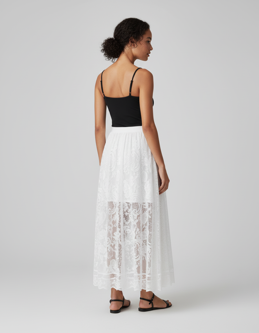 Jupe Blanche En Dentelle
