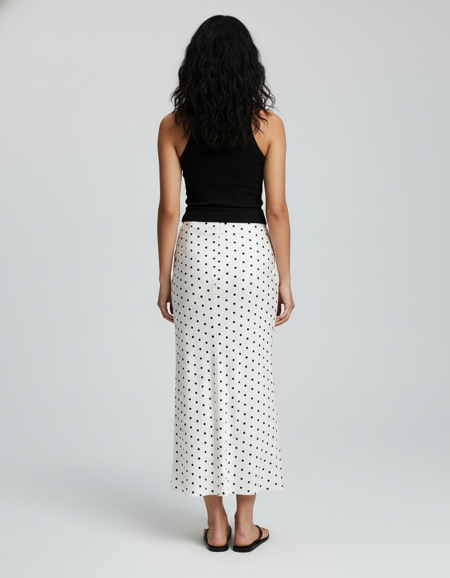 Jupe Blanche Droite Chic Amincissante