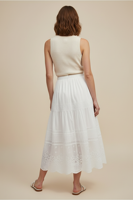 Jupe Blanche Lin Coton