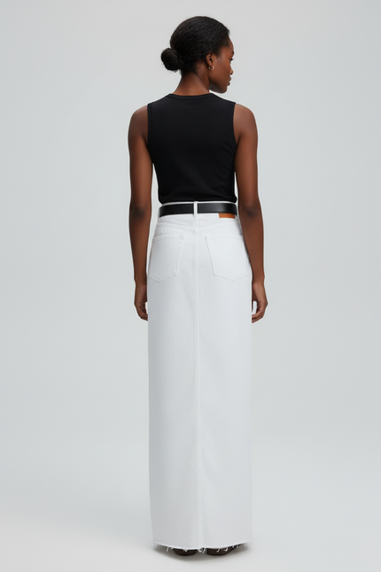 Jupe Droite Blanche Coton