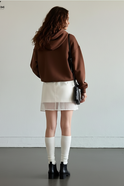 Jupe Mousseline De Soie Blanche