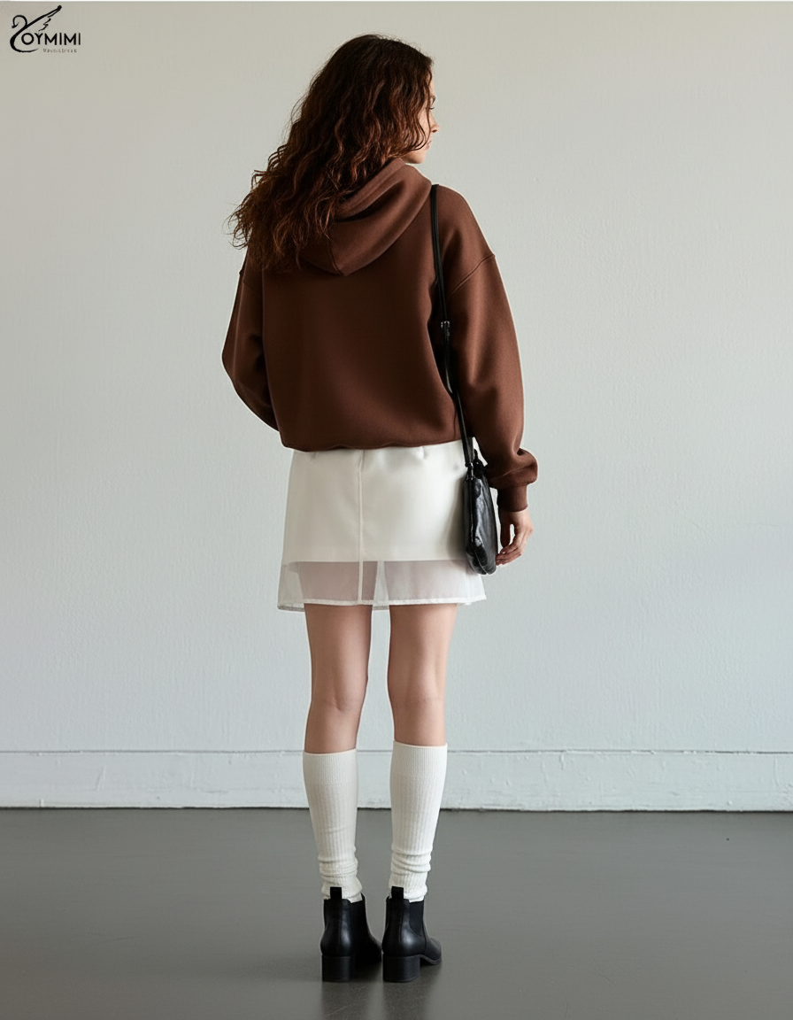 Jupe Mousseline De Soie Blanche