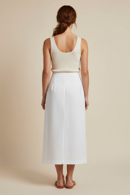 Jupe Blanche Boutonnée