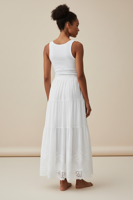 Jupe Longue Gitane Blanche