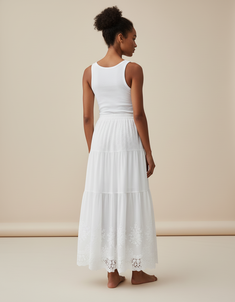 Jupe Longue Gitane Blanche