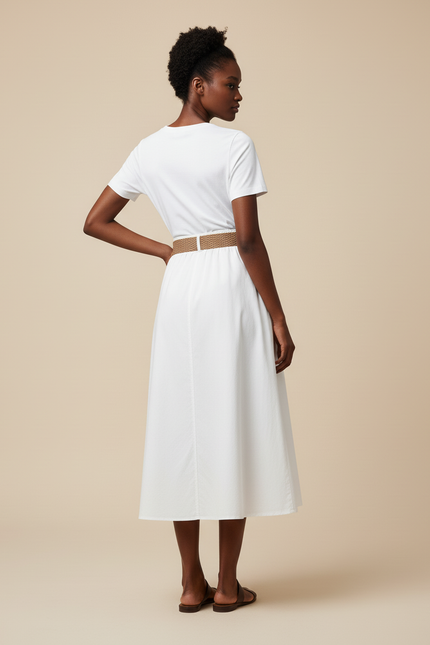 Jupe Longue Blanche Trapeze