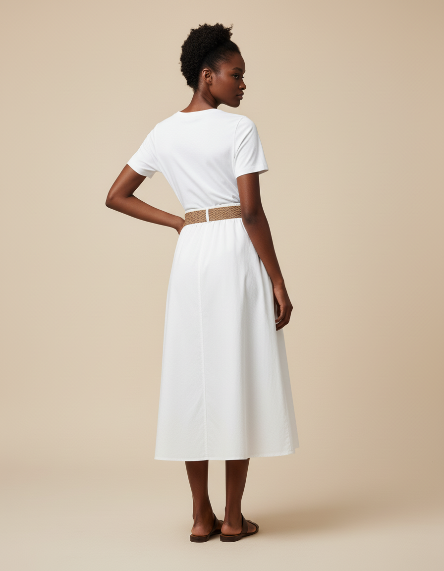 Jupe Longue Blanche Trapeze