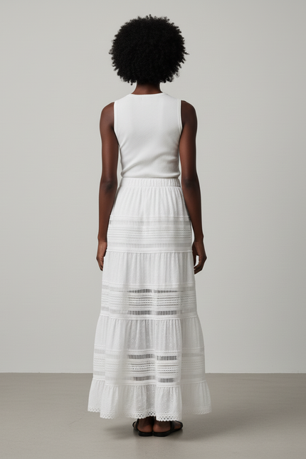 Jupe Broderie Anglaise Blanche