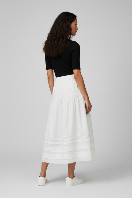 Jupe Longue Coton Blanche